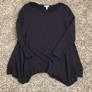 Liz Lange Maternity Asymmetrical Purple Sweater M